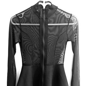 Sirens Revamped Sexy Sheer Mesh Mock Neck